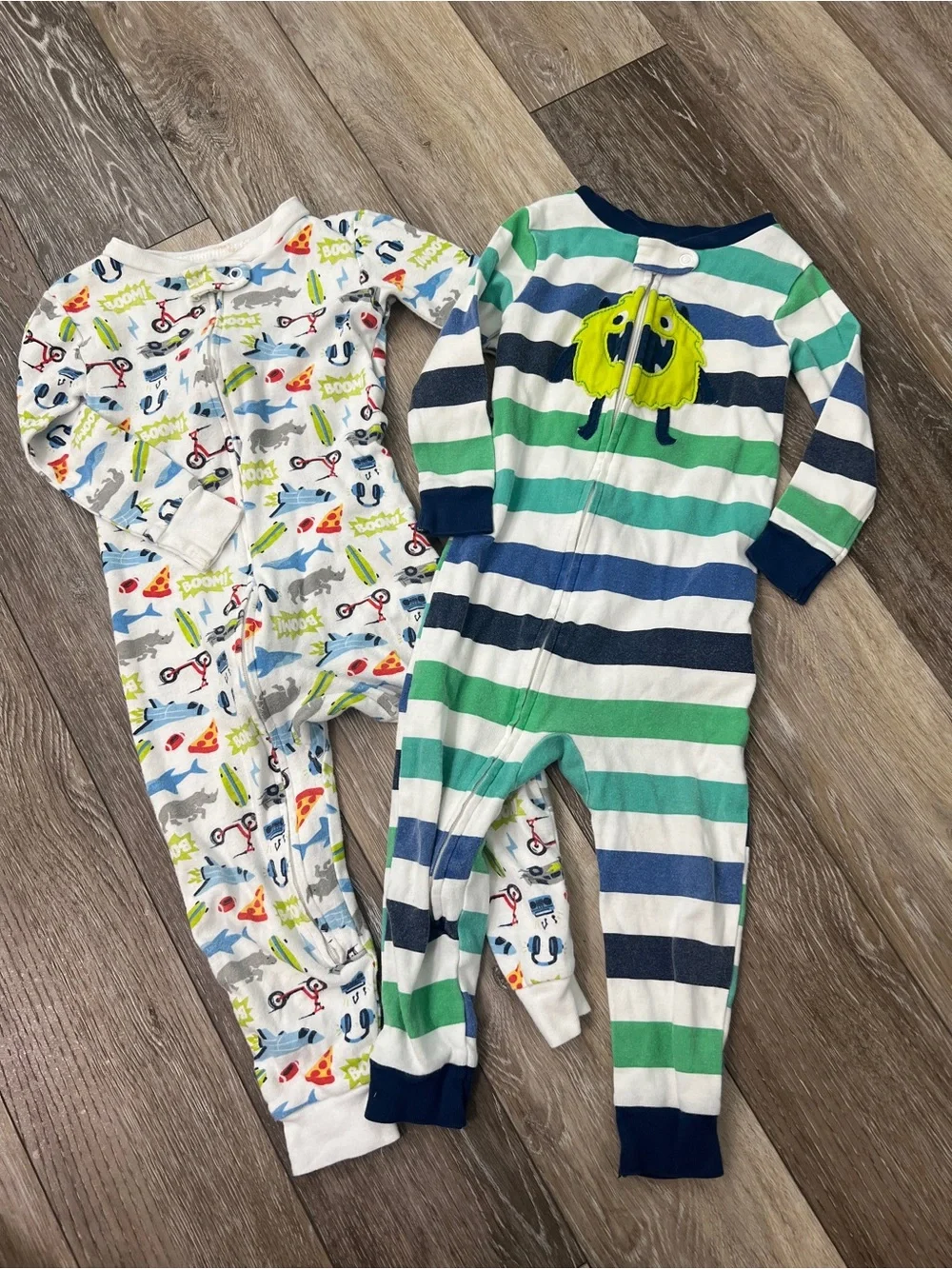 Bundle baby boy open toe sleepers
